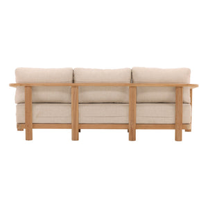 Karina Living Redford Outdoor Sofa in Sand - Stylish Teak Frame with UV-Resistant Olefin Fabric for Ultimate Comfort DOV7722-SAND