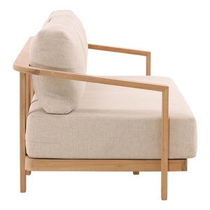 Karina Living Redford Outdoor Sofa in Sand - Stylish Teak Frame with UV-Resistant Olefin Fabric for Ultimate Comfort DOV7722-SAND