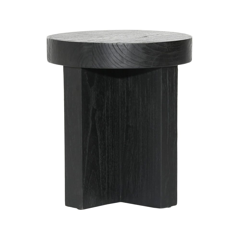 Dovetail Freja Side Table Black Black Mindi Wood DOV7795-BLCK