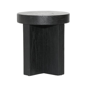 Dovetail Freja Side Table Black Black Mindi Wood DOV7795-BLCK