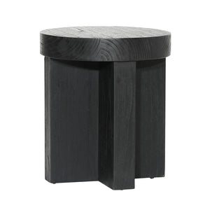 Dovetail Freja Side Table Black Black Mindi Wood DOV7795-BLCK