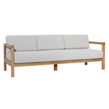 Dovetail,Outdoor Sofas,,Light Grey and Natural Teak,Solution-Dyed Acrylic Upholstery and Teak Wood Frame,Freight,Gray,Light Brown,Brown,,Acrylic,Wood,Wood,,REGULAR 20,$2500 - $3000 Boe Outdoor Sofa DOV7800-LTGY Dovetail Dovetail