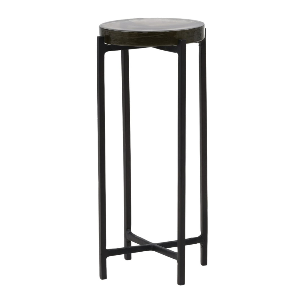 Karina Living Nerida End Table in Sleek Black - Modern Compact Accent Piece for Small Spaces & Stylish Décor DOV78002-BLCK