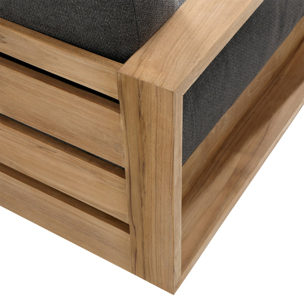 Dovetail,Outdoor Sofas,,Charcoal and Natural Teak,Solution-Dyed Acrylic Upholstery and Teak Wood,Freight,Gray,Light Brown,Brown,,Acrylic,Wood,Wood,,REGULAR 20,$3500 - $4000 Darlene Outdoor Sofa DOV7801-CHAR Dovetail Dovetail