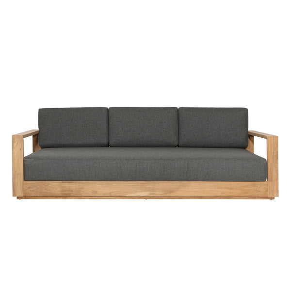 Dovetail,Outdoor Sofas,,Charcoal and Natural Teak,Solution-Dyed Acrylic Upholstery and Teak Wood,Freight,Gray,Light Brown,Brown,,Acrylic,Wood,Wood,,REGULAR 20,$3500 - $4000 Darlene Outdoor Sofa DOV7801-CHAR Dovetail Dovetail