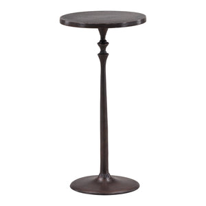 Karina Living Tanner Side Table in Elegant Bronze Finish - Modern Aluminum Accent for Living Spaces & Entryways DOV78014-BRWN