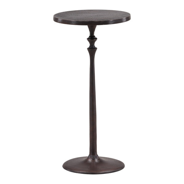 Karina Living Tanner Side Table in Elegant Bronze Finish - Modern Aluminum Accent for Living Spaces & Entryways DOV78014-BRWN