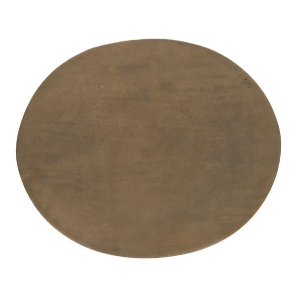 Karina Living Nara Side Table in Antique Brass - Compact Modern Accent for Living Room & Bedroom Decor DOV78015-AQBS