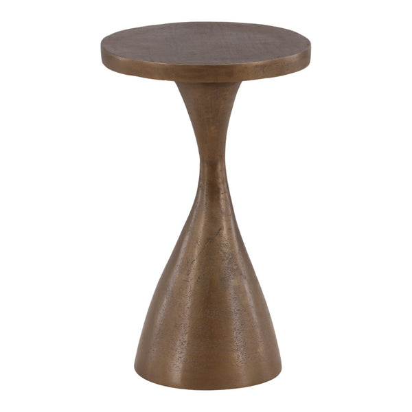 Karina Living Nara Side Table in Antique Brass - Compact Modern Accent for Living Room & Bedroom Decor DOV78015-AQBS