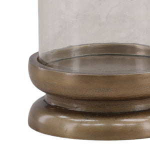 Karina Living Fairmont Candle Holder in Antique Brass – Elegant Large Design for Timeless Home Décor & Ambiance DOV78025-AQBS-LG