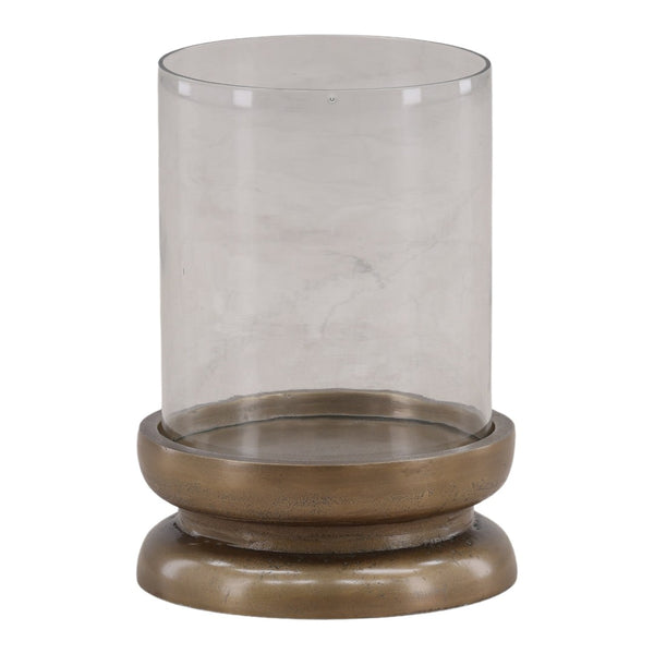 Karina Living Fairmont Candle Holder in Antique Brass – Elegant Large Design for Timeless Home Décor & Ambiance DOV78025-AQBS-LG