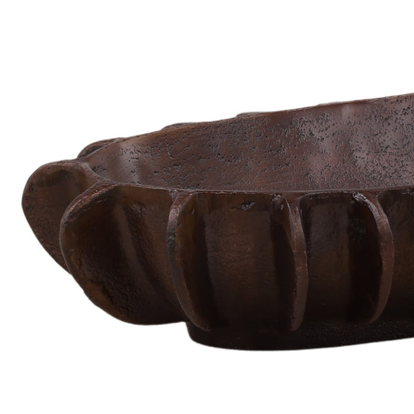 Karina Living Isaura Bowl Bronze - Sculptural Decorative Centerpiece in Antique Bronze for Modern Living Spaces DOV78027-BRWN