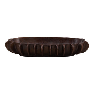 Karina Living Isaura Bowl Bronze - Sculptural Decorative Centerpiece in Antique Bronze for Modern Living Spaces DOV78027-BRWN