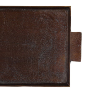 Karina Living Langford Antique Bronze Serving Tray - Elegant, Lightweight, Versatile Decor for Home Organization & Style DOV78030-BRWN