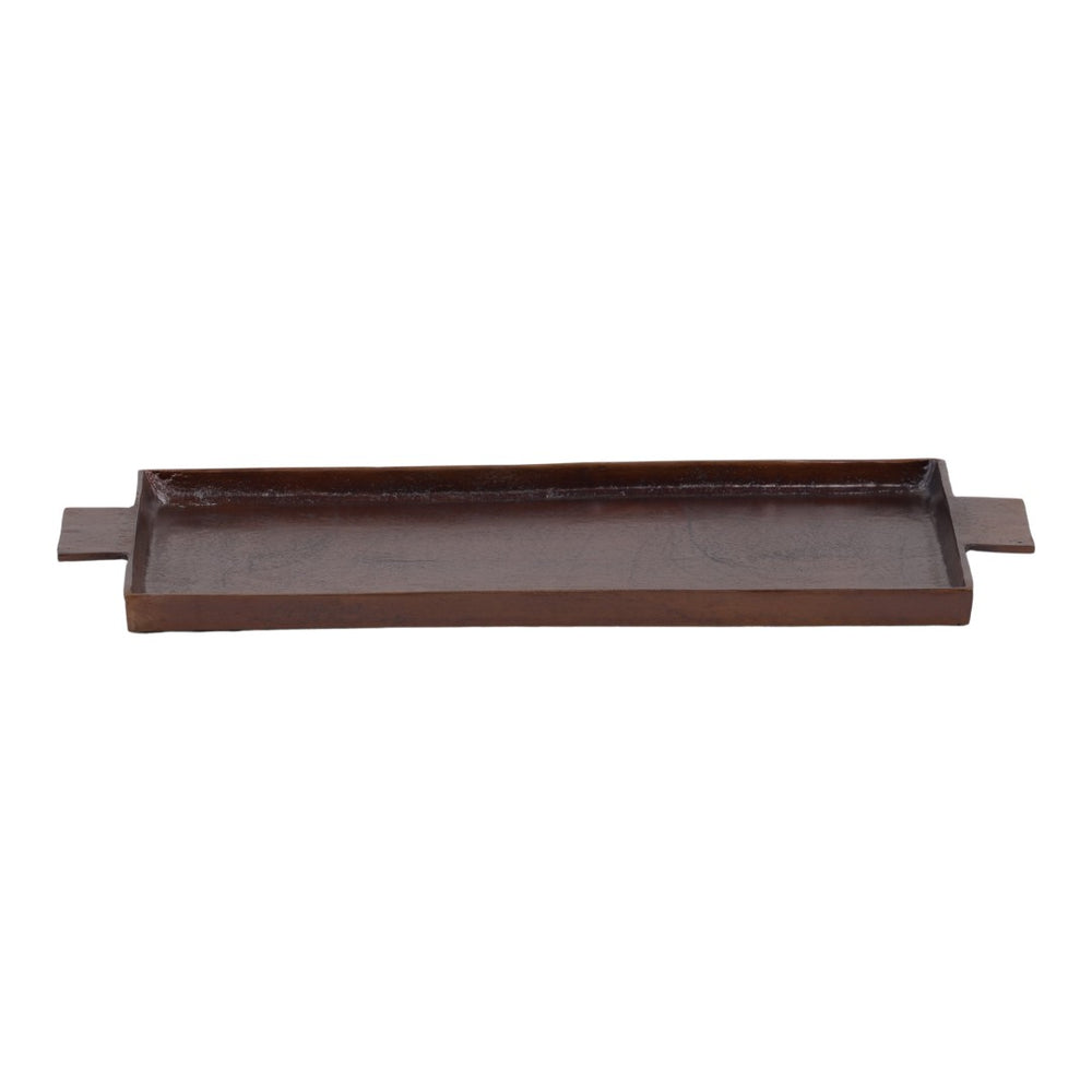 Karina Living Langford Antique Bronze Serving Tray - Elegant, Lightweight, Versatile Decor for Home Organization & Style DOV78030-BRWN