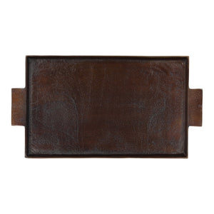 Karina Living Langford Antique Bronze Serving Tray - Elegant, Lightweight, Versatile Decor for Home Organization & Style DOV78030-BRWN