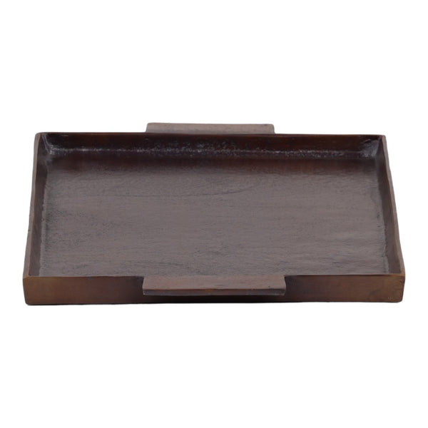 Karina Living Langford Antique Bronze Serving Tray - Elegant, Lightweight, Versatile Decor for Home Organization & Style DOV78030-BRWN