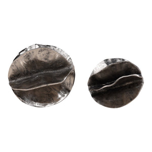 Karina Living Melisandre Sculpture Set of 2 in Antique Nickel - Elegant Decor for Modern and Classic Interiors DOV78031-AQNL