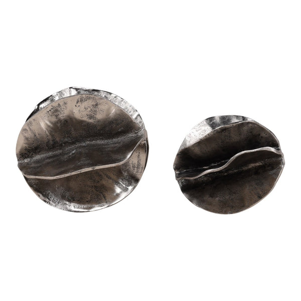 Karina Living Melisandre Sculpture Set of 2 in Antique Nickel - Elegant Decor for Modern and Classic Interiors DOV78031-AQNL