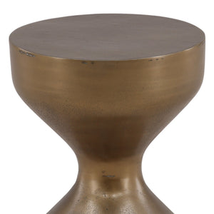 Karina Living Umberto Side Table in Antique Brass - Vintage Glamour for Small Spaces, Stylish Accent for Any Room DOV78037-AQBS