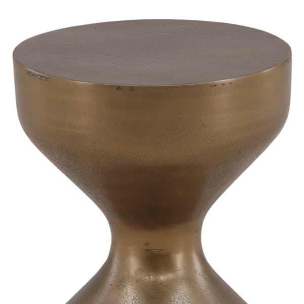 Karina Living Umberto Side Table in Antique Brass - Vintage Glamour for Small Spaces, Stylish Accent for Any Room DOV78037-AQBS