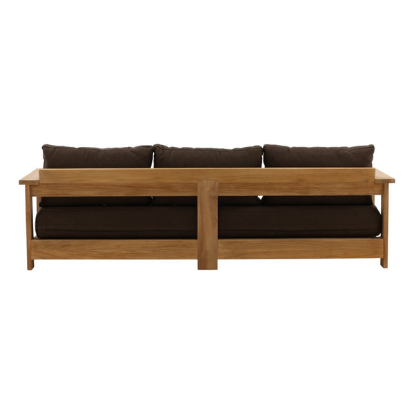 Karina Living Naya Outdoor Sofa in Woolacombe Chocolate – Elegant Teak Craftsmanship for Stylish Outdoor Living DOV7813-BRWN