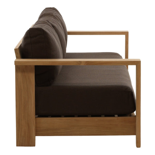 Karina Living Naya Outdoor Sofa in Woolacombe Chocolate – Elegant Teak Craftsmanship for Stylish Outdoor Living DOV7813-BRWN