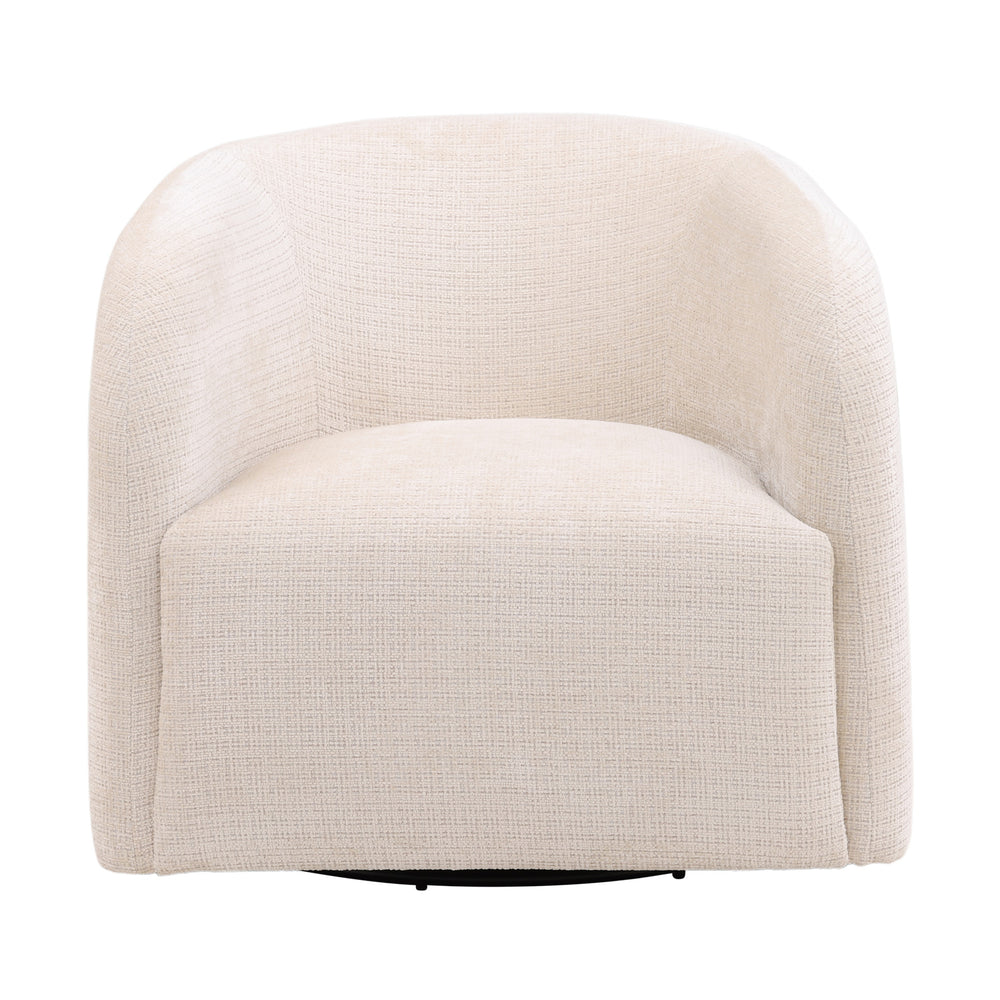 Dovetail Neva Occasional Chair Cream Niagara Cream Polyester Upholstery,Select Hardwood Frame and Metal Base DOV79009-CREM