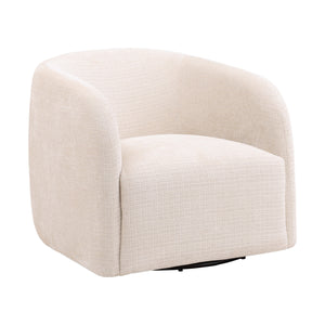 Dovetail Neva Occasional Chair Cream Niagara Cream Polyester Upholstery,Select Hardwood Frame and Metal Base DOV79009-CREM