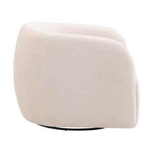 Dovetail Neva Occasional Chair Cream Niagara Cream Polyester Upholstery,Select Hardwood Frame and Metal Base DOV79009-CREM