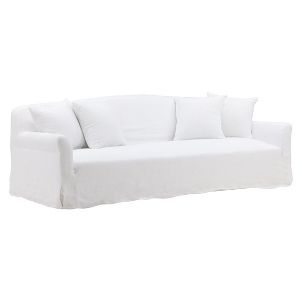 Karina Living Astrud Sofa Slipcover - Stylish Performance Linen Protection for Large Sofas, Easy to Maintain Easton White DOV79018-SL-WHIT