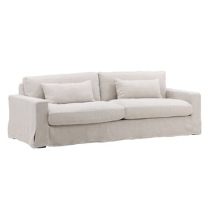 Karina Living Dixie Sofa Slipcover - Durable Performance Linen for Tailored Style and Easy Care, Ideal for Protection Easton Natural DOV79020-SL-NATL