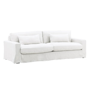 Karina Living Dixie Sofa Slipcover - Durable Performance Linen for Tailored Style and Easy Care, Ideal for Protection Easton White DOV79020-SL-WHIT