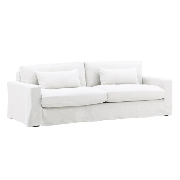 Karina Living Dixie Sofa Slipcover - Durable Performance Linen for Tailored Style and Easy Care, Ideal for Protection Easton White DOV79020-SL-WHIT