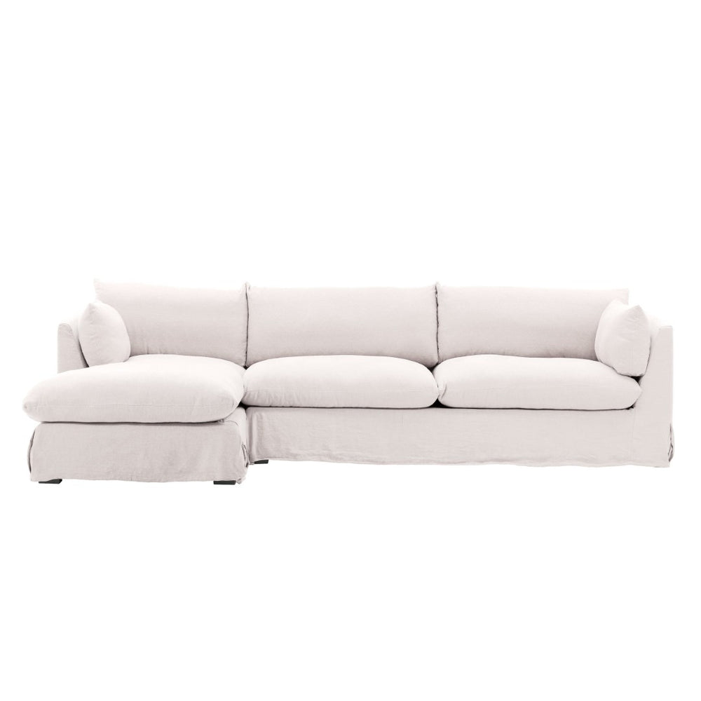 Karina Living Otis 2 Piece Chaise Sectional Slipcover LAF - Premium Linen Fabric for Stylish and Durable Protection Easton Forest DOV79025L-SL-FRST