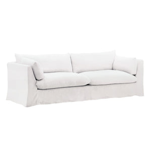 Karina Living Otis Sofa Slipcover – Elegant Linen Protection for Modern Sofas, Durable & Machine-Washable Design Easton White DOV79028-SL-WHIT