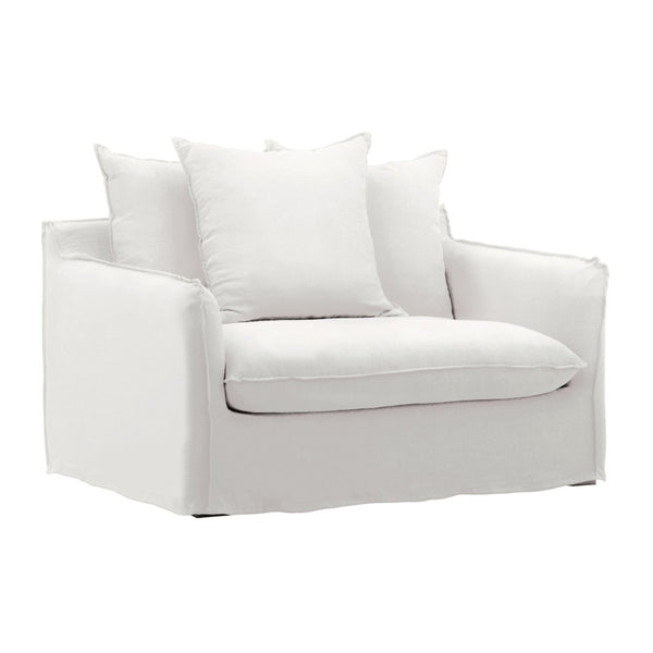 Karina Living Vivian Sofa Chair Slipcover - Durable Performance Fabric for Effortless Style and Easy Care Easton White DOV79029-SL-WHIT