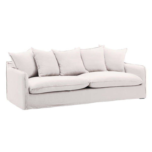 Karina Living Vivian Sofa Slipcover - Elegant Green Performance Linen for Ultimate Sofa Protection & Style Upgrade Easton Natural DOV79031-SL-NATL