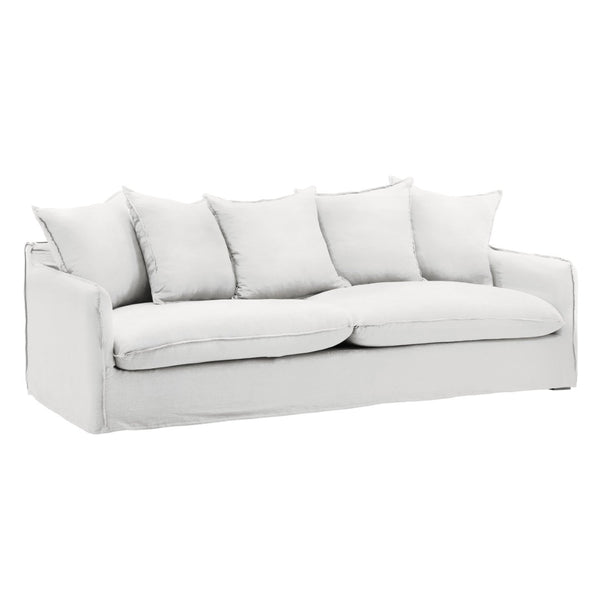 Karina Living Vivian Sofa Slipcover - Elegant Green Performance Linen for Ultimate Sofa Protection & Style Upgrade Easton White DOV79031-SL-WHIT