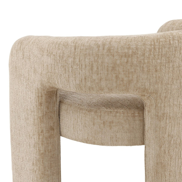 Karina Living Quinley Dining Chair in Aura Sand - Stylish Chenille Upholstered Seat for Modern Dining Spaces DOV79038-SAND