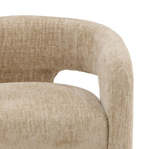Karina Living Quinley Dining Chair in Aura Sand - Stylish Chenille Upholstered Seat for Modern Dining Spaces DOV79038-SAND