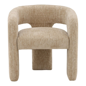Karina Living Quinley Dining Chair in Aura Sand - Stylish Chenille Upholstered Seat for Modern Dining Spaces DOV79038-SAND