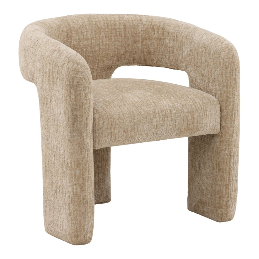 Karina Living Quinley Dining Chair in Aura Sand - Stylish Chenille Upholstered Seat for Modern Dining Spaces DOV79038-SAND