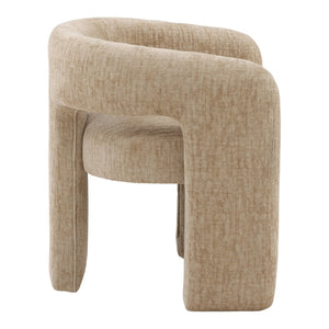 Karina Living Quinley Dining Chair in Aura Sand - Stylish Chenille Upholstered Seat for Modern Dining Spaces DOV79038-SAND