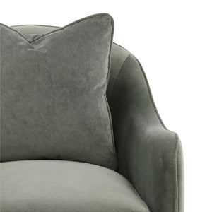 Karina Living Elissa Plush Velvet Occasional Chair in Opal Eucalyptus - Modern Elegance for Any Space DOV79040-GREN
