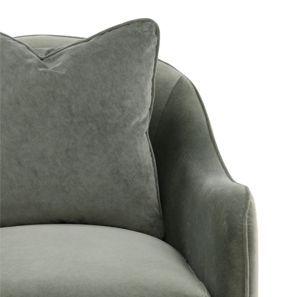 Karina Living Elissa Plush Velvet Occasional Chair in Opal Eucalyptus - Modern Elegance for Any Space DOV79040-GREN