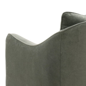 Karina Living Elissa Plush Velvet Occasional Chair in Opal Eucalyptus - Modern Elegance for Any Space DOV79040-GREN