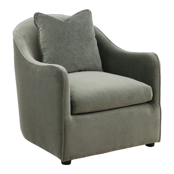 Karina Living Elissa Plush Velvet Occasional Chair in Opal Eucalyptus - Modern Elegance for Any Space DOV79040-GREN