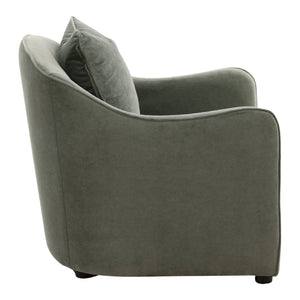 Karina Living Elissa Plush Velvet Occasional Chair in Opal Eucalyptus - Modern Elegance for Any Space DOV79040-GREN