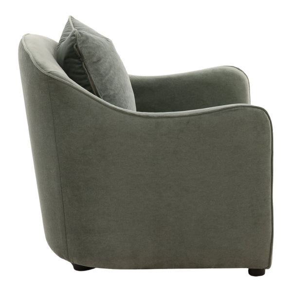 Karina Living Elissa Plush Velvet Occasional Chair in Opal Eucalyptus - Modern Elegance for Any Space DOV79040-GREN